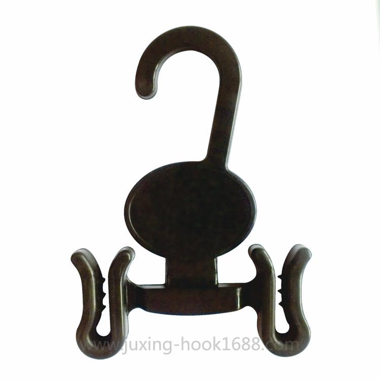 Display hooks for shoes on the hanging goods shelves