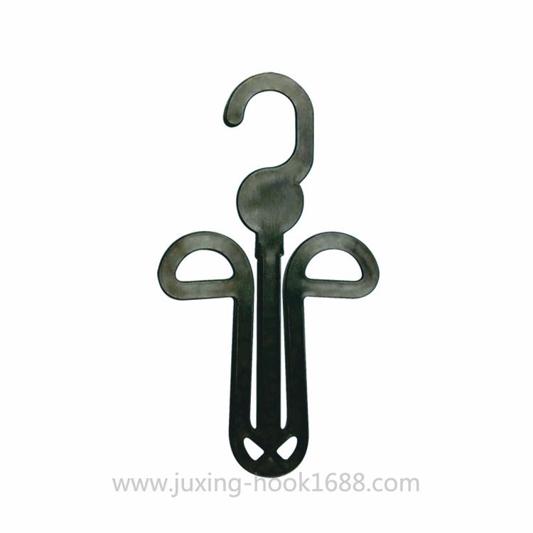 Hanging plastic display hook used in shopping mall