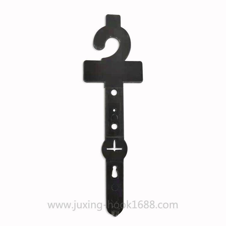 High pressure material black and white belt buckle supermarket transparent belt plastic display hook