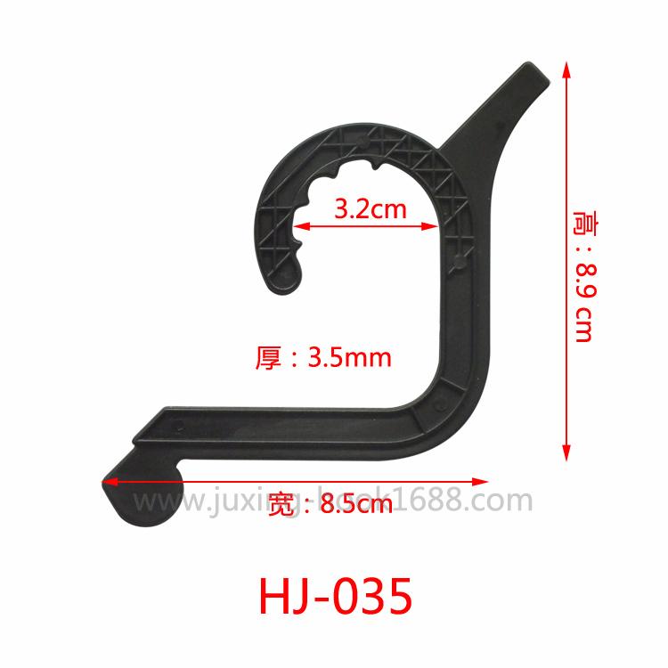 Brand new environmentally friendly plastic bag one word hook, plastic hook, display hook factory