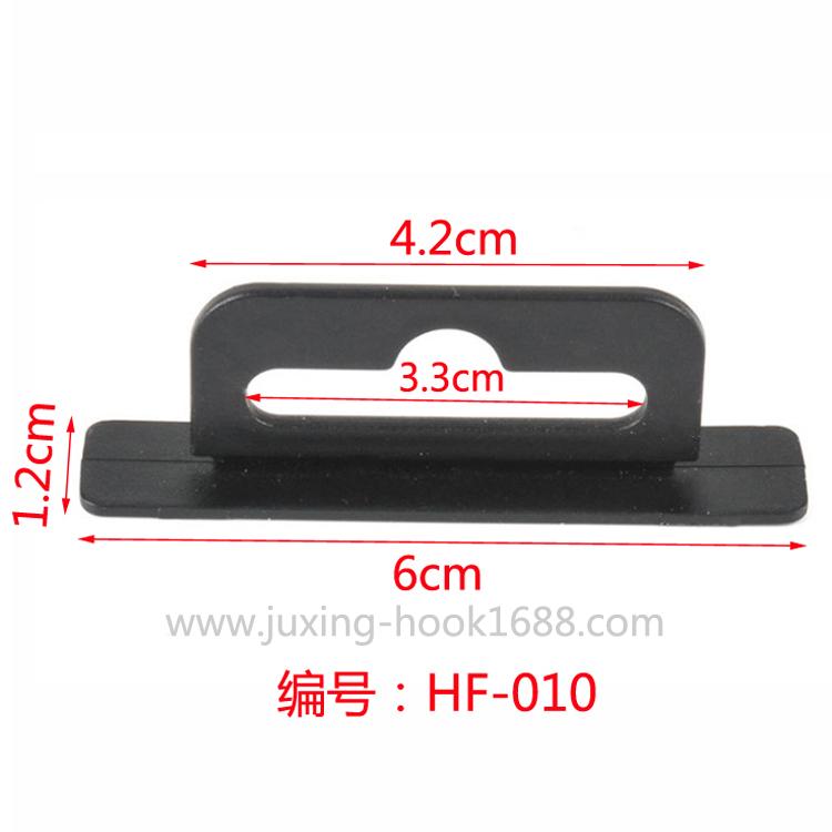 Spot soft silicone color box hook, oval PVC soft glue plane hole, plastic hook packaging carton small buckle